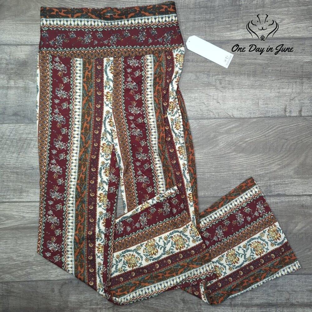 Shosho High Waist Soft Flare Casual Pants Size L